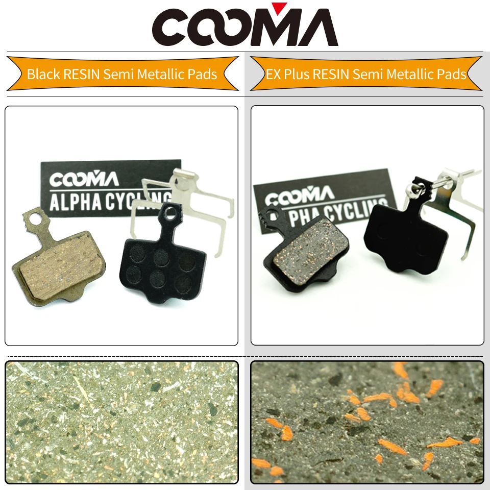 

COOMA's Disc Brake Pads For SRAM DB5, DB3, DB1 Avid Elixir R, CR, CR Mag,1, 3, 5, 7, 9, X.0, XX, World Cup Disc Brake, 1 Pair