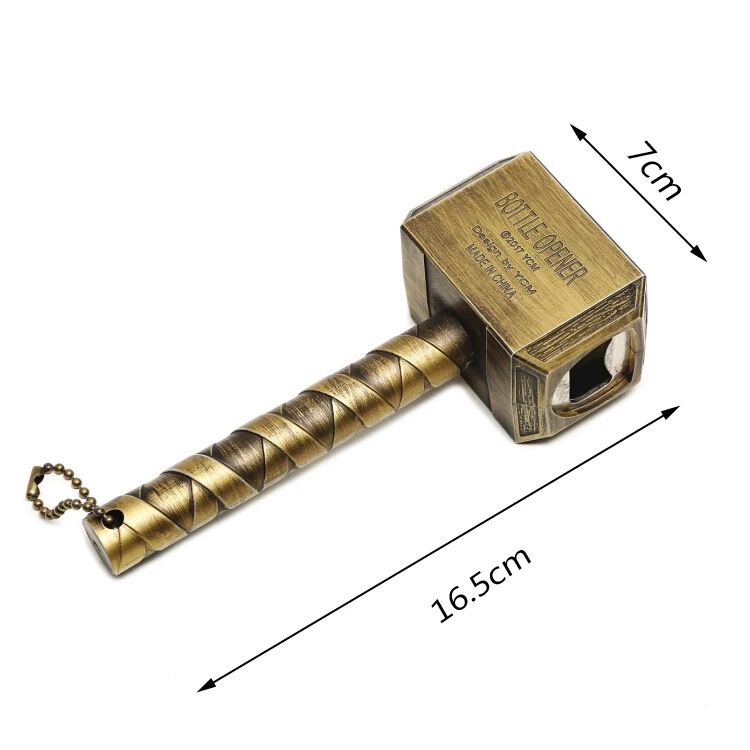 Молот Тора бутылка пива многофункциональная открывалка длинная ручка бутылка содовой крышки инструменты для удаления для кухни бар модные подарки - Цвет: Brown