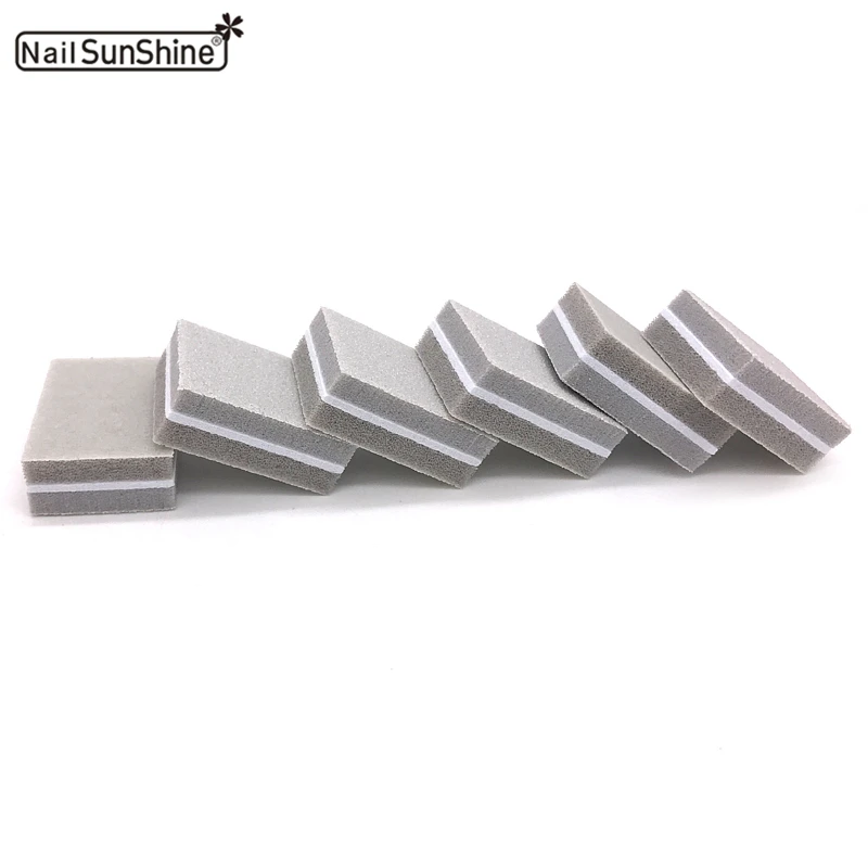 

50pcs/set Nail File Mini Grey Sanding Buffer Block Pedicure Manicure Buffing Polish Tools Professional Double Side Nail Files