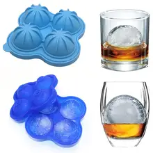 Новинка, 1 шт., силиконовая форма для льда круглый шар чайник 4-х цельные лоток бар инструмент для ресторана Кухня инструменты Бар Accessiories