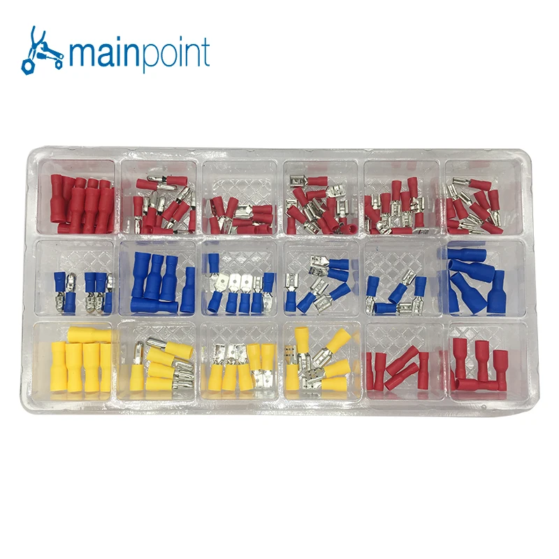 Mainpoint 120 шт. изолированные клеммы проводов разъемы набор в ассортименте