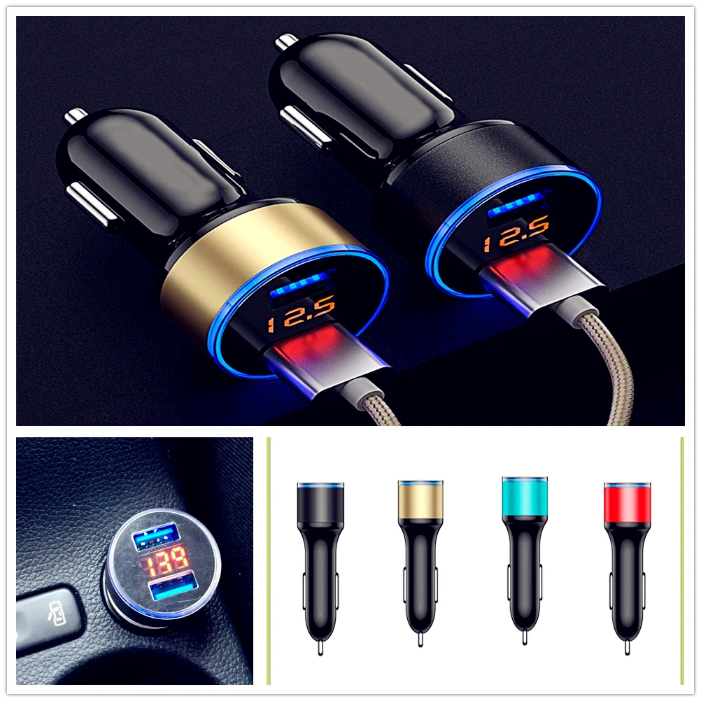 Car USB Charger 12-24V Cigarette Lighter Power Adapter for Fiat Punto Palio Uno Idea Bravo Sedici Grande Tipo Qubo Panda Mobi |