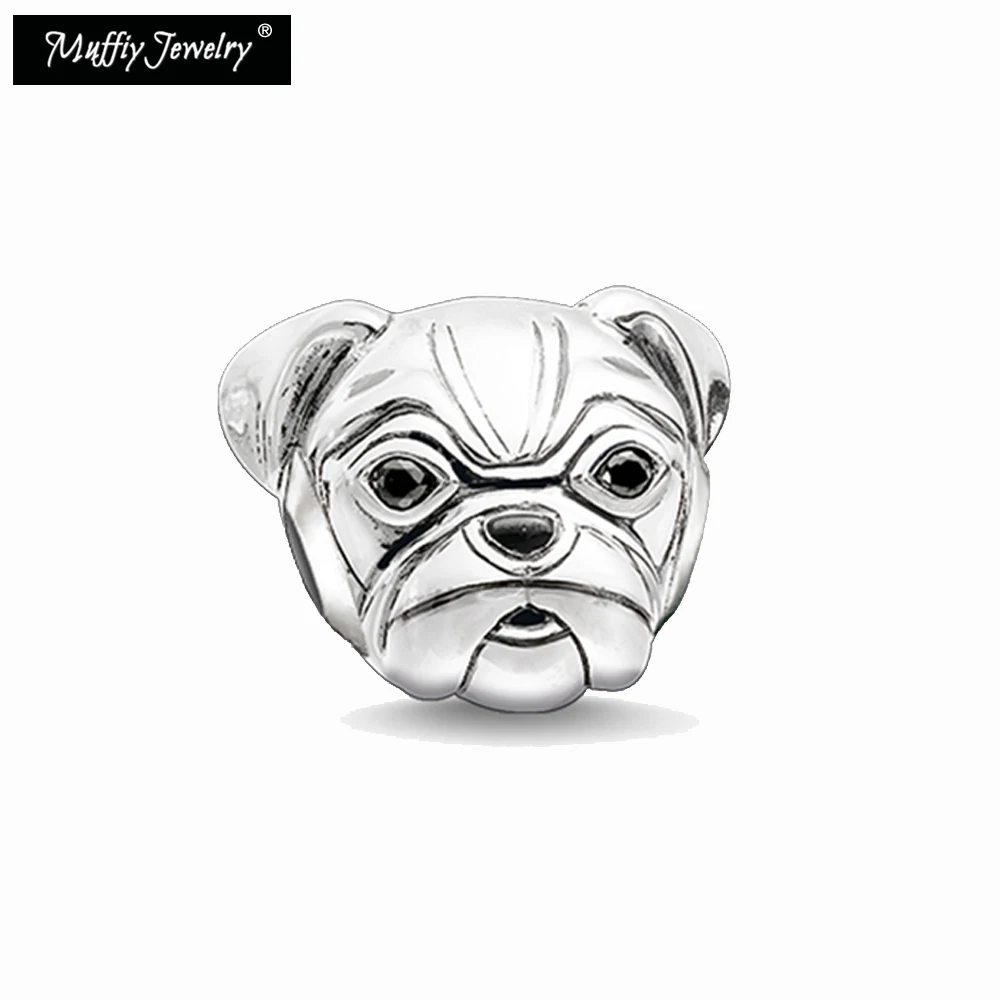 

Charm Beads Pug Dog,Karma Thomas 2017 Brand New Good 5mm Hole Women Cute Fashion Jewelry Fit Key Necklace Bracelet Ts Earring