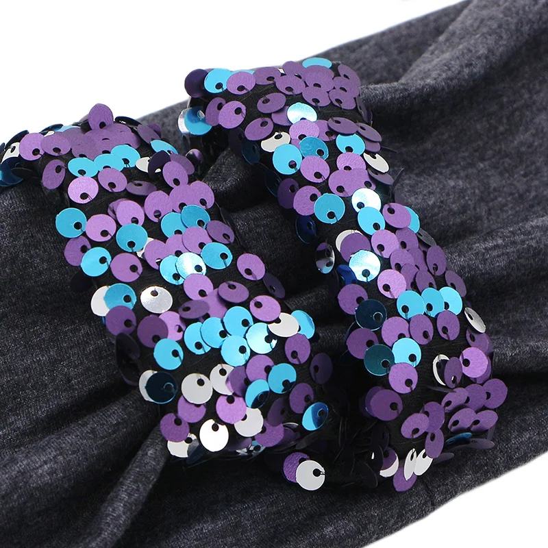 Glitter Headbands Turbante Mulheres Acessórios de Cabelo Adulto