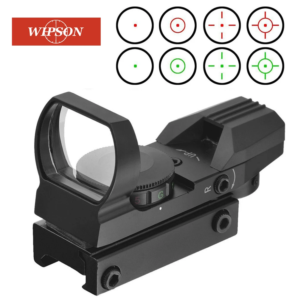 Mira de Rifle WIPSON con miras de caza y puntos rojos de 20mm
