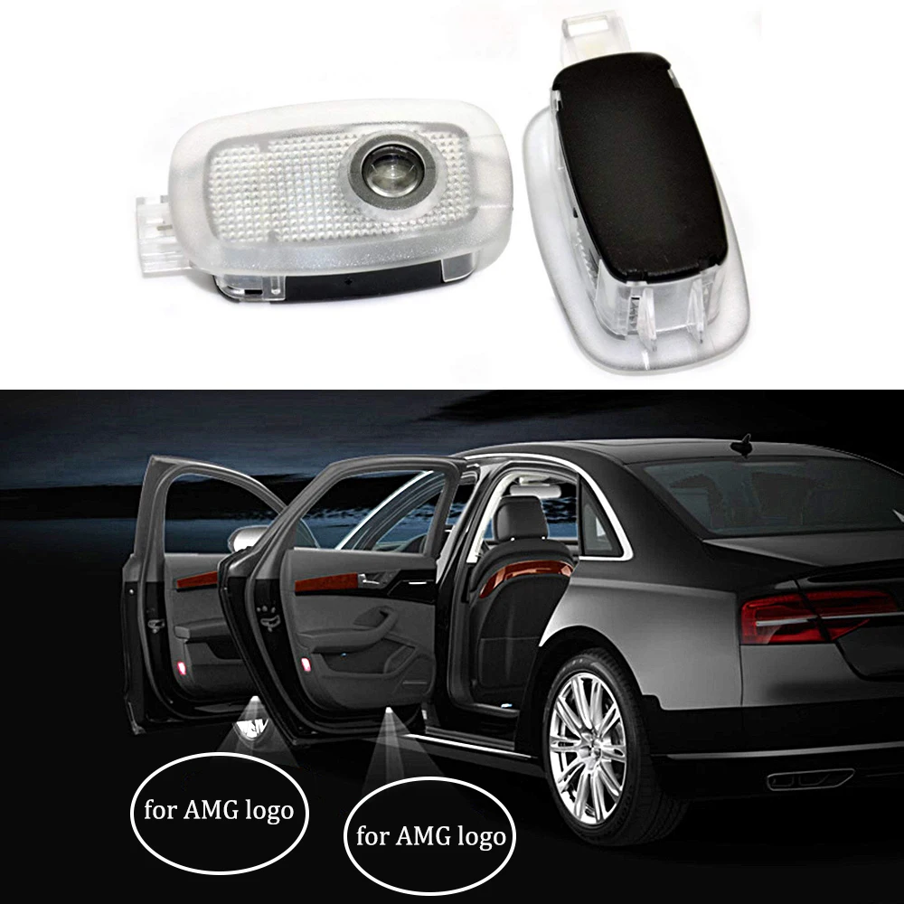 شبح الظل شعار الباب ضوء سيارة اكسسوارات التصميم لمرسيدس بنز AMG C S الدرجة W216 W211 S500 العارض مجاملة ضوء