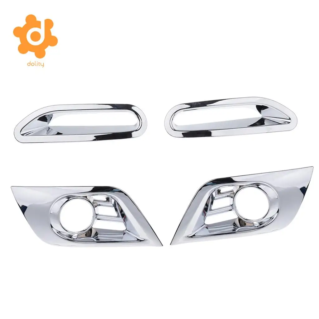 dolity 4 Pieces Front Rear Fog Light Frame Cover Trim Protector for Buick Envision