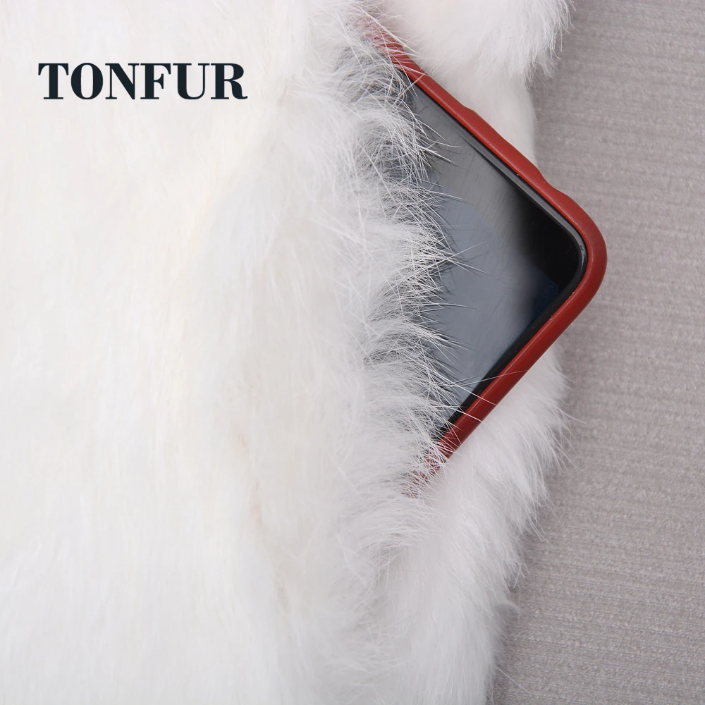 women's puffer jacket Top Selling Women Classical Casual Mandarin Collar Genuine Real Rabbit Fur Coat Handmade Customize Natural Fur Jacket KSR272 women's down coats & jackets