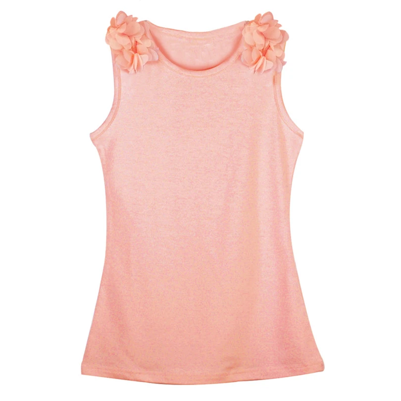 Children's Baby Girls Sleeveless Shoulder Flowers Solid Color Dress Casual Simple Princess Party Summer Sundress 18M-6Y A20 | Детская