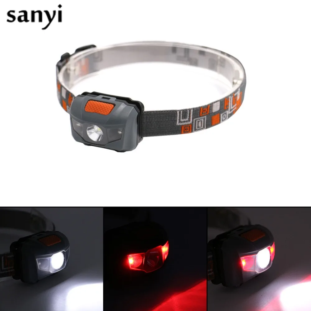 

R3+2LED 800 Lumens 4 Modes Mini Headlamp Outdoor Headlight Waterproof Head Lamp Lantern For Hunting,Use AAA Battery