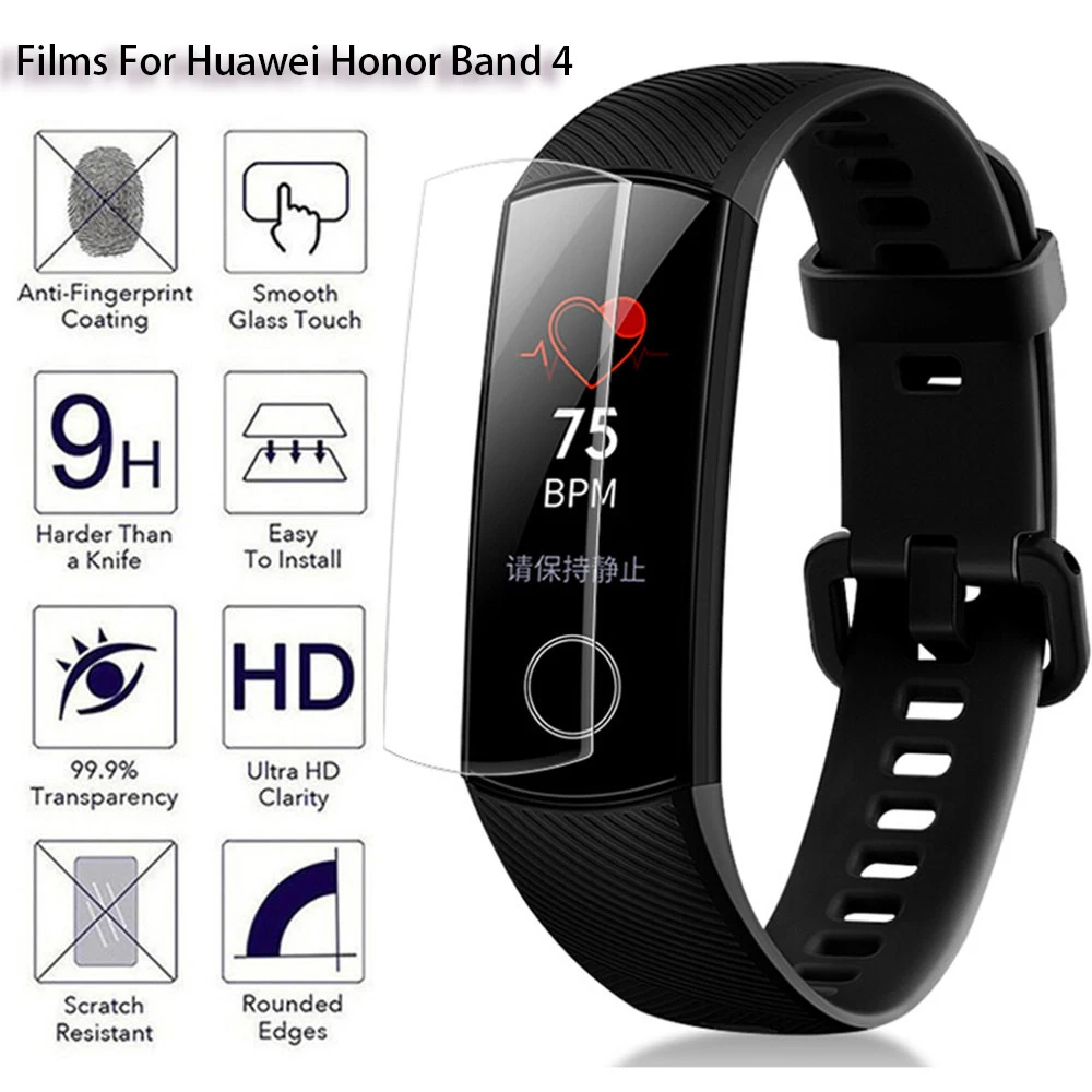 HD-TPU-Soft-Film-For-Huawei-Honor-Band-4-Waterproof-Anti-Scratch-Transparent-Protective-Film-Full