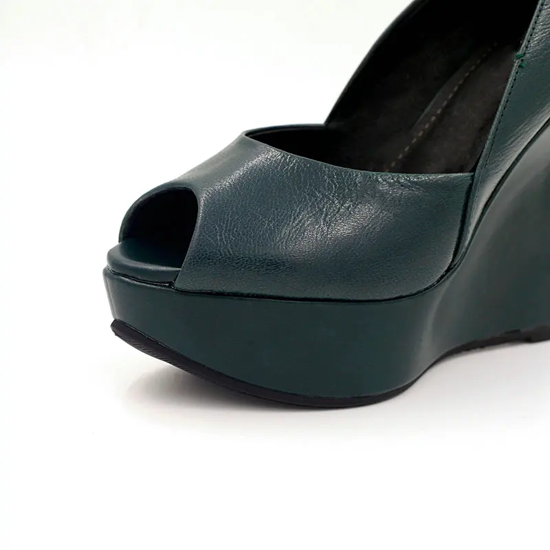 Salu/туфли-лодочки; обувь из овечьей кожи на высоком каблуке; женская обувь из натуральной кожи с открытым носком; Серебристые свадебные туфли на танкетке