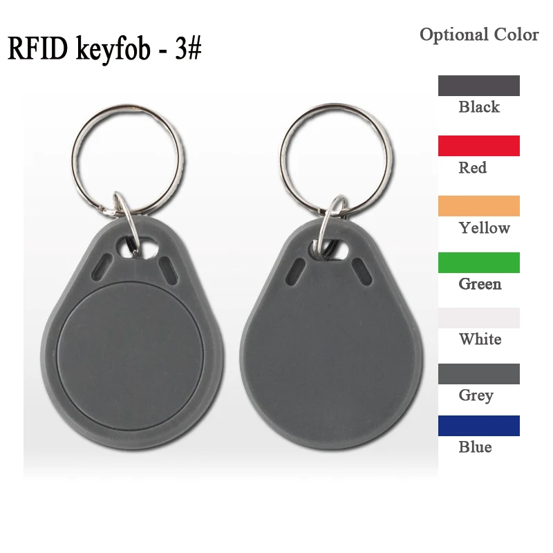 id RFID keyfob gray