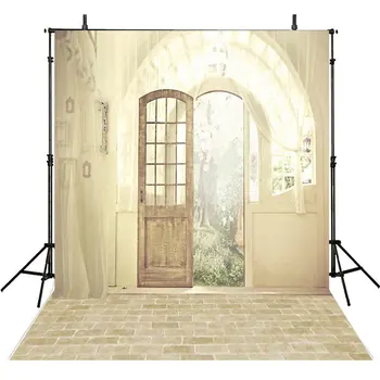

arch church wood door room photo backdrop Vinyl cloth High quality Computer print wall Backgrounds
