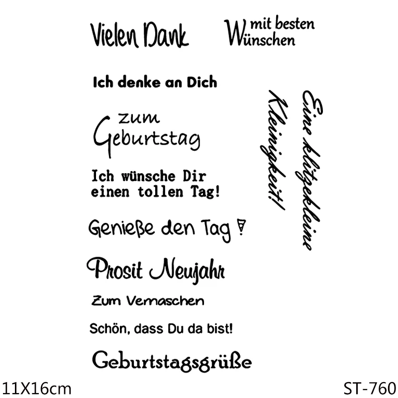 

AZSG German Sincere Thanks Clear Stamps For DIY Scrapbooking Decorative Card making Craft Fun Decoration Supplies 11*16cm