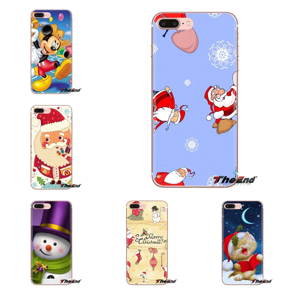 Для Xiaomi Mi3 Samsung A10 A30 A40 A50 A60 A70 Galaxy S2 Note 2 Grand Core Prime мягкие чехлы на Рождество Санта
