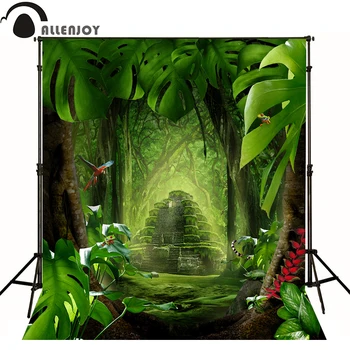 

Allenjoy photo backdrops Mysterious ancient forest building photography studio newborn backgrounds 10x20