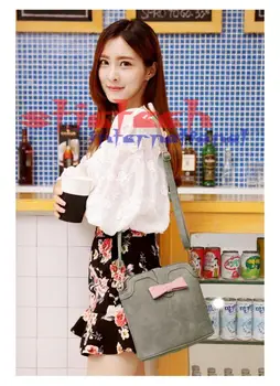 

by dhl or ems 50pcs Nubuck Leather Women Shoulder Bag Fashion Bucket Crossbody Bag For Women School Bag