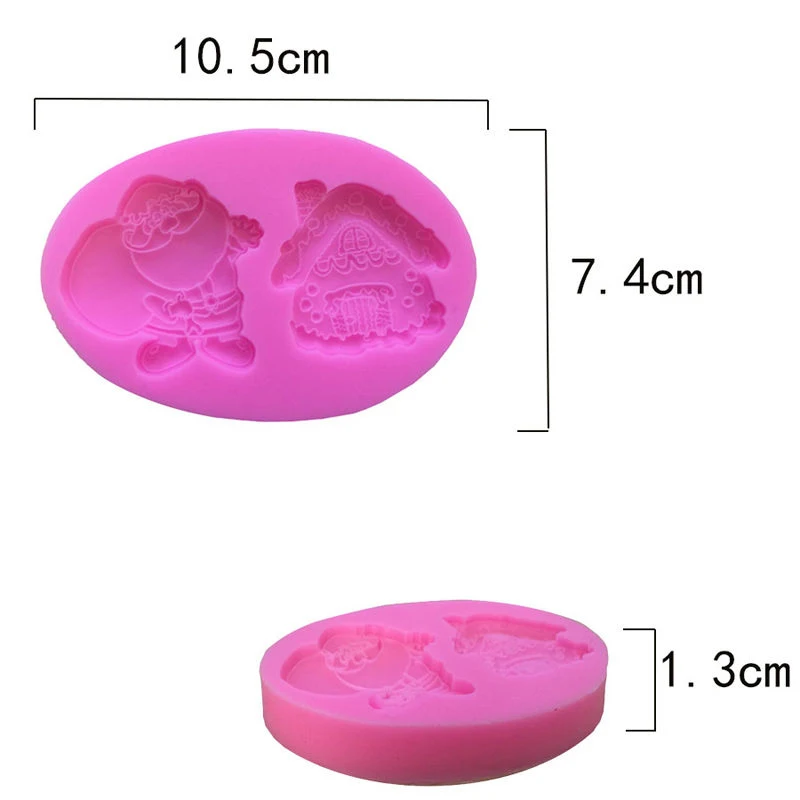 DIY Christmas Silicone Fondant Cake Mold Sugarcraft Decoration Chocolate Mould Tool