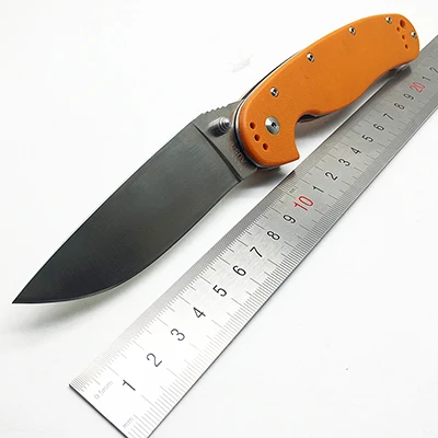 ZZSQ RAT-1 охотничий складной нож с песком, светильник, поверхность, AUS-8 лезвие, G10 ручка, наружные карманные походные тактические ножи - Цвет: Оранжевый