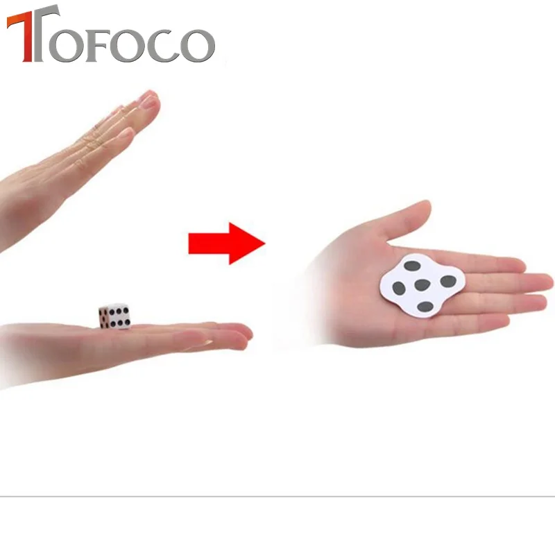 FOTOCO Flat Dice Easy Magic Close up Dice Magic Trick Beat Easy To