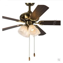 Decorative continental antique living room bedroom indoor modern pendant fan light lamp 48inch