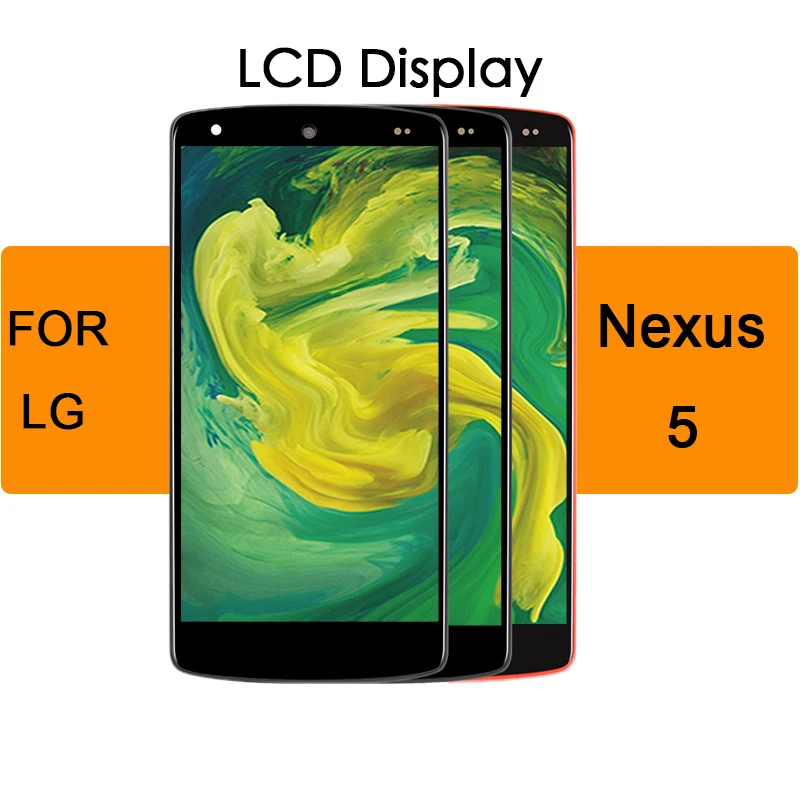 

For LG Nexus 5 4.95 inch Display Touch Screen Digitizer D820 D821 LCD with Bezel Frame Assembly Replacement