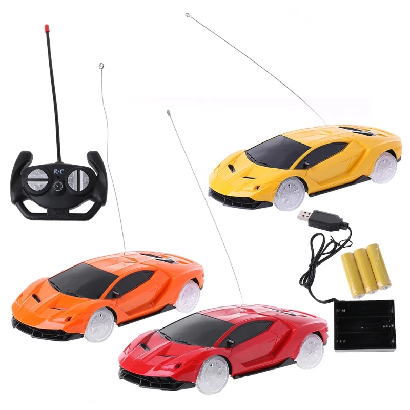 Светодио дный 1/24 светодиодный мигающий свет спортивный гоночный автомобиль игрушки электрические игрушки Дети Детский подарок