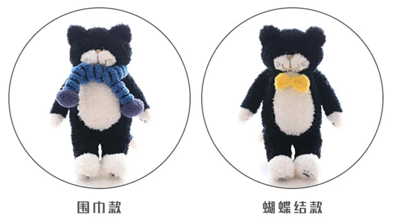 42cm Cute Black Cat Tiimo Plush Toys Kawaii Japan Anime Cats Neko Tiimo Dolls Brinquedos Kids Friends Lovers Gift  (5)