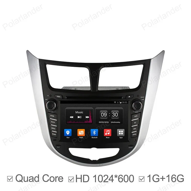 Sale for Hyundai Solaris accent Verna i25 1024*600 Android 4.4 Quad Core Car DVD Player 2 din Video GPS touch Screen auto radio 20