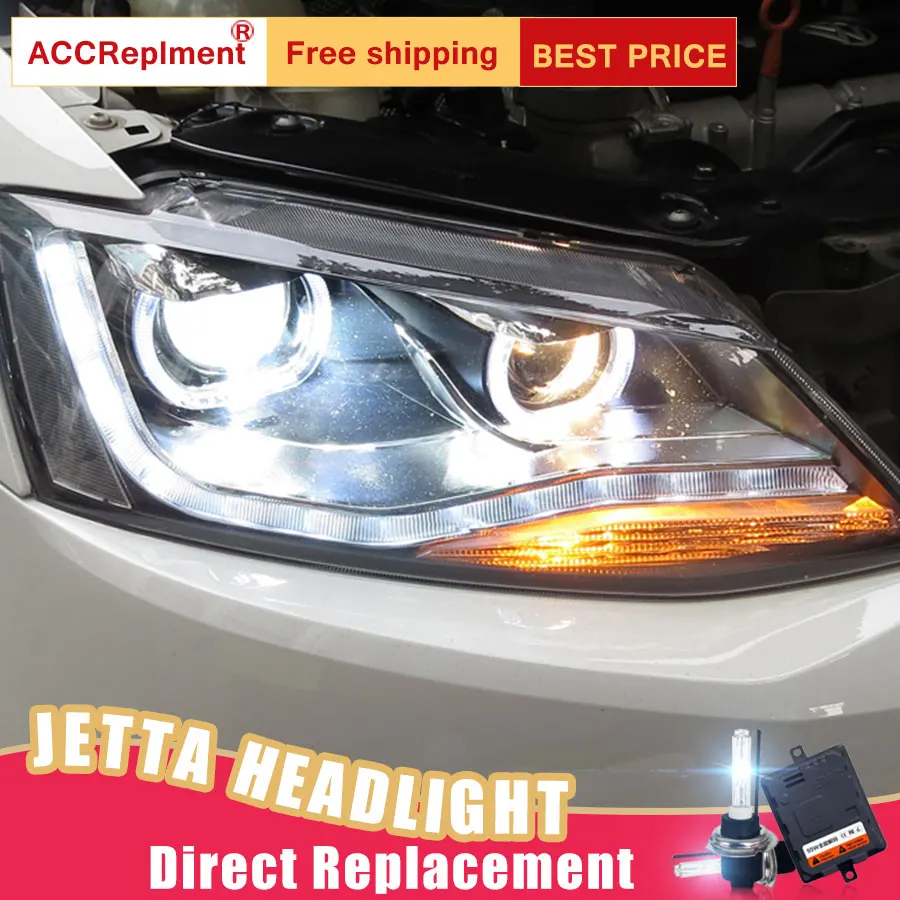 2 шт. светодиодный ные фары для VW Jetta 2011 2015 Автомобильные ангельские глазки