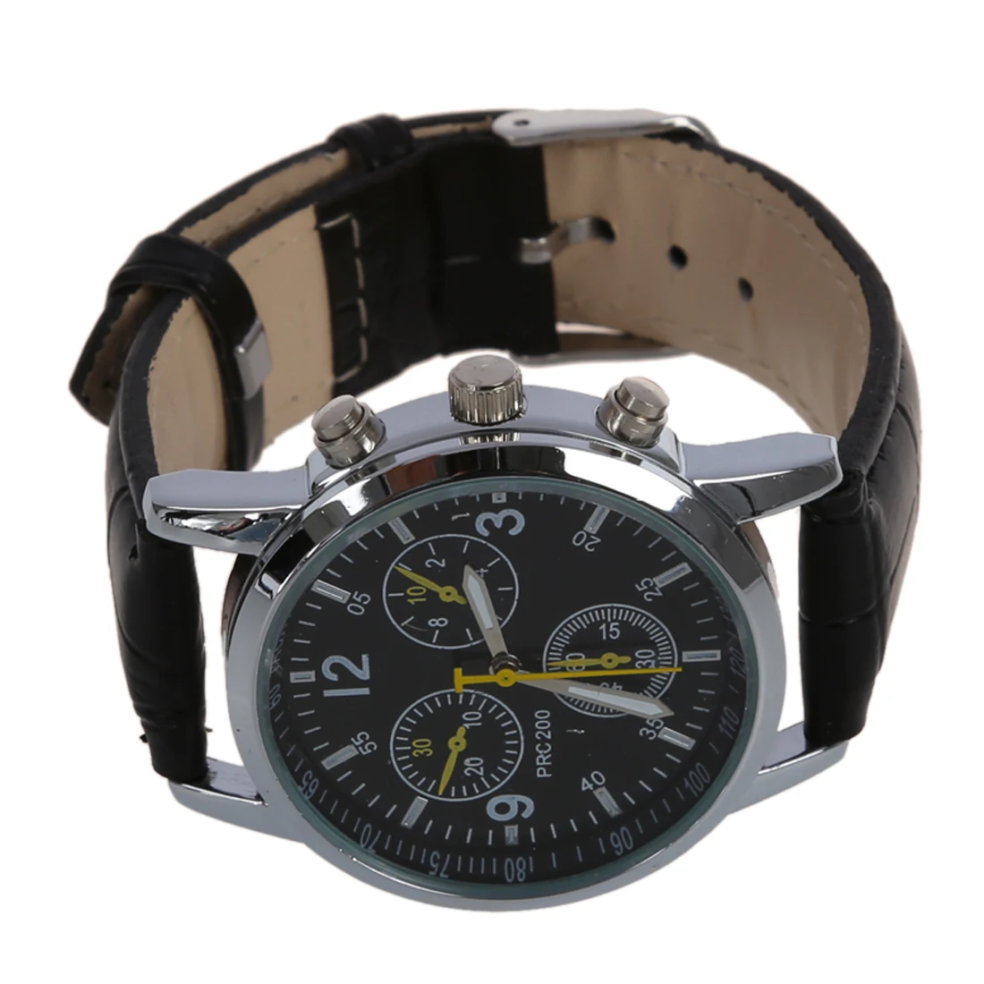 

Mens Watch Quartz Watch PU Leather Black Quartz Watch