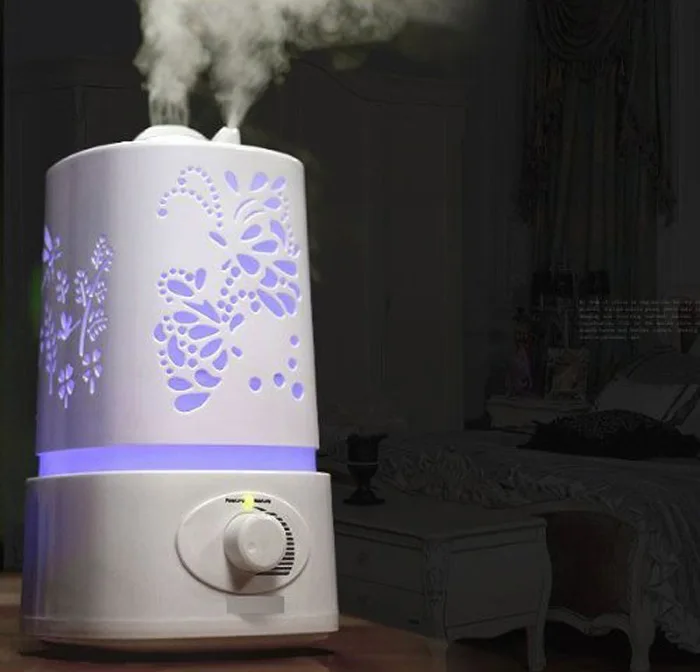 

Portable Ultrasonic Humidifier 5 In 1 Oil Diffuser Multifunctional AromaAir Humidifier Ioniser Air Purifier With LED Light Lamp