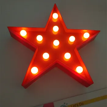 

YIYANG Letters Light Star Shape LED Plastic Marquee Light Battery Operated LED Marquee Sign for Home Christmas Decorative Lamps