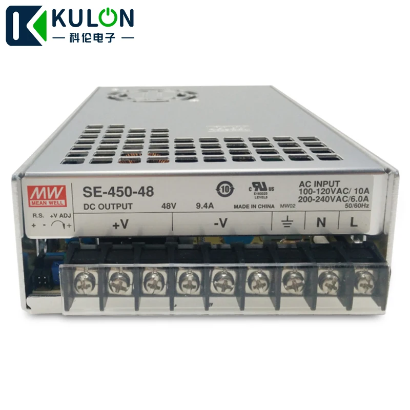 

Mean Well SE-450 single regulated Isolated output Switching Power Supply 450W 220V to 12V AC DC transformer 5V 24V 36V 48V