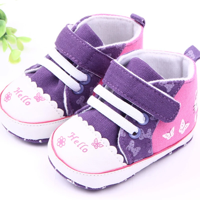 Lovely Newborn Baby Girl Shoes First Walkers Butterfly Pattern Princess Infantil Toddler Baby Walker For Baby Shoes SH66041+20