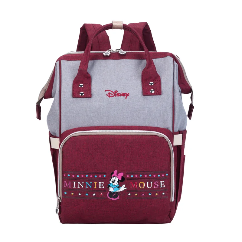 Детская сумка для подгузников рюкзак для путешествий водонепроницаемый подгузник сумка мини мышь Микки Маус дизайн большой вместительности модная сумка Новинка - Цвет: wine red