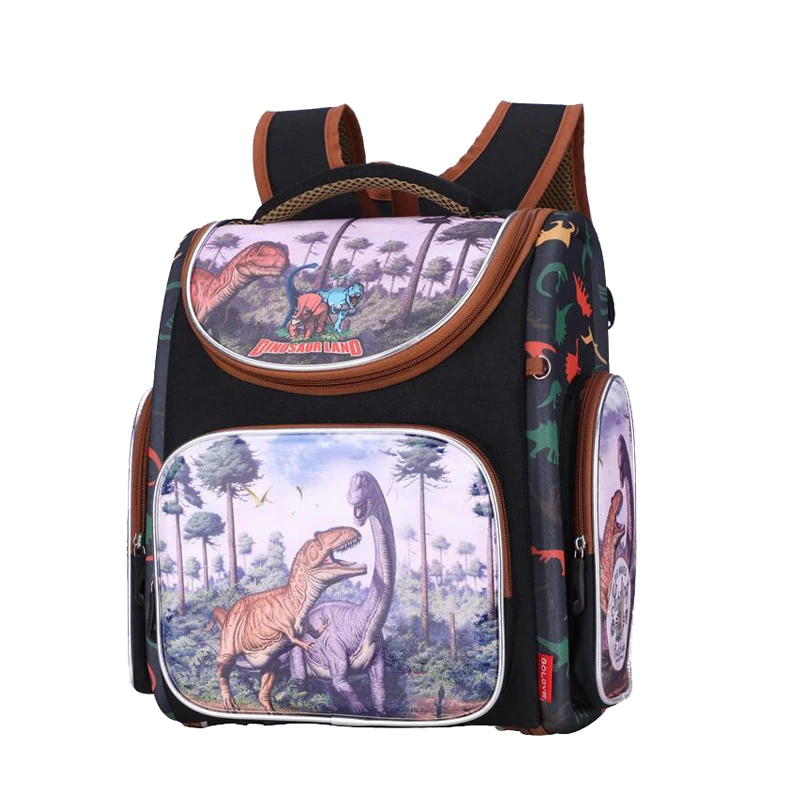 Ортопедические школьные сумки для мальчика, рюкзак с мультяшным автомобилем, водонепроницаемый нейлоновый детский школьный рюкзак, сложенный EVA детский рюкзак для начальной школы