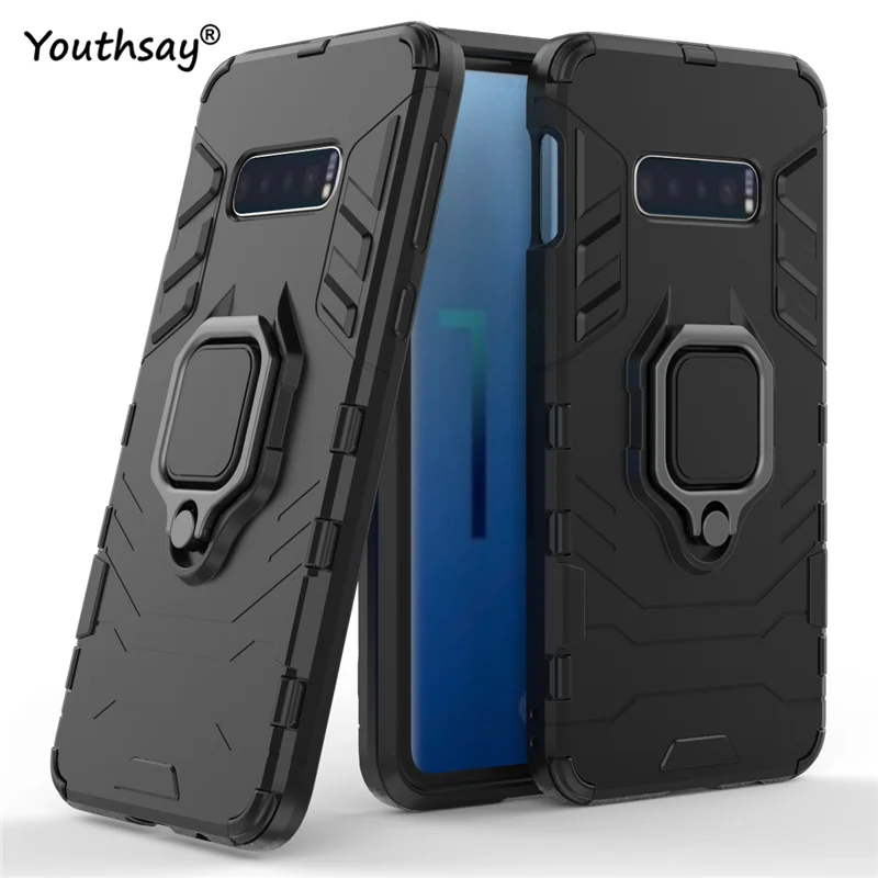 Per Samsung Galaxy S10E Custodia Magnetica Anello Per Dito Cavalletto Custodia Rigida Per Telefono Galaxy S10E Cover Per Galaxy S10E Custodia