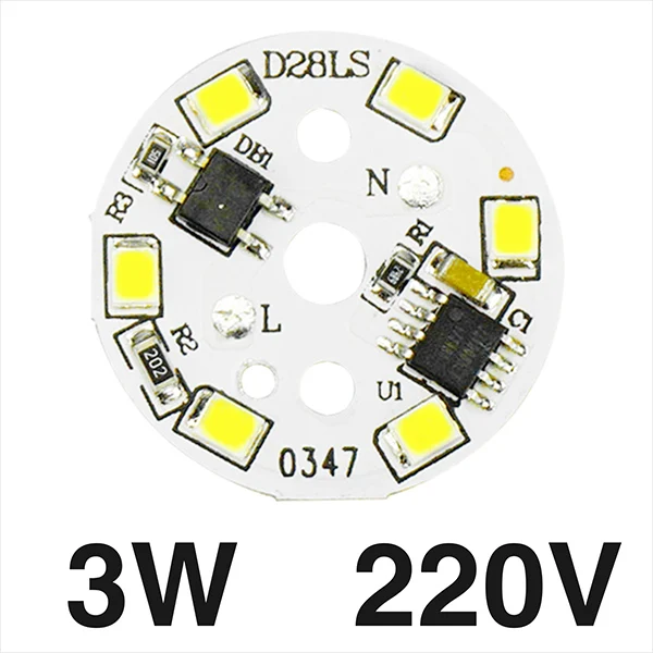 Светодиодный чип SMD2835 с бусинами, 15 Вт, 12 Вт, 9 Вт, 7 Вт, 5 Вт, 3 Вт, переменный ток, 220 В, умный IC светодиодный чип, сделай сам, Светодиодный точечный светильник, светильник для наружного наводнения, лампа, светильник - Испускаемый цвет: 3W 220V