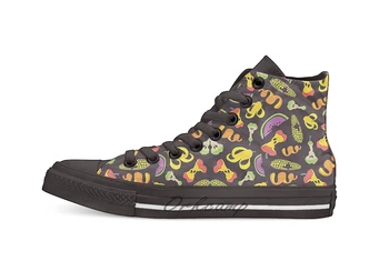 

Fruits&Veggies&Berries Design breathable Casual High Top lace-up Canvas shoes sneakers