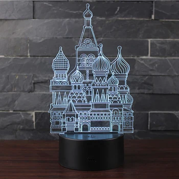 

Illusion Acrylic Discoloration Colorful Atmosphere USB 3D LED Table Lamp