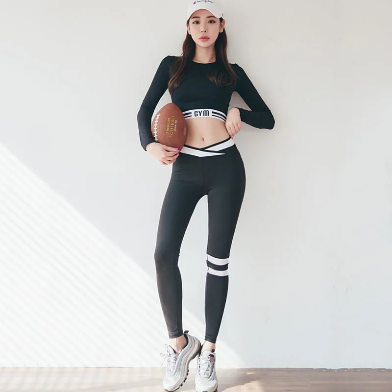 Slim Fitness Las Negro Elástico Pantalones Deporte Yzlirenfs Mujeres De Corte FqYpT8U1w