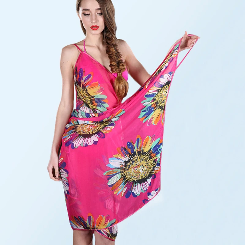 2018 New Women Beach towels Ladies Sexy women scarf Super chiffon beach