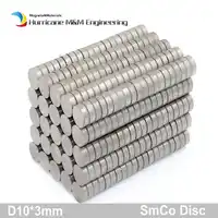 SmCo Magnet Disc Dia. 10x3 mm cylinder grade YXG28H 350 degree C operating temp Permanent Magnets Rare Earth Magnets 60-120pcs