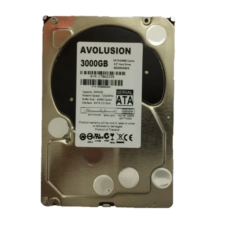 

3000GB SATA 3.5inch 7200RPM 64MB Cache Enterprise Grade Security CCTV Hard Drive Warranty for 1-year