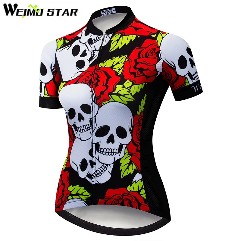 Skull 2018 cycling jersey youth Short sleeve Women Bike jersey Cycling ...