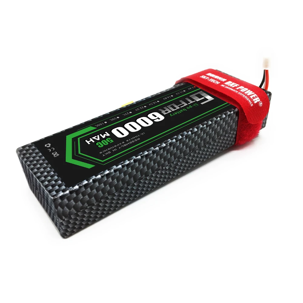 DXF Lipo Battery RC Parts 2S 7.4V 6000mAh 50C HardCase AKKU Rechargeable For TRX 1/10 Car Drone Helicopter Boat FPV