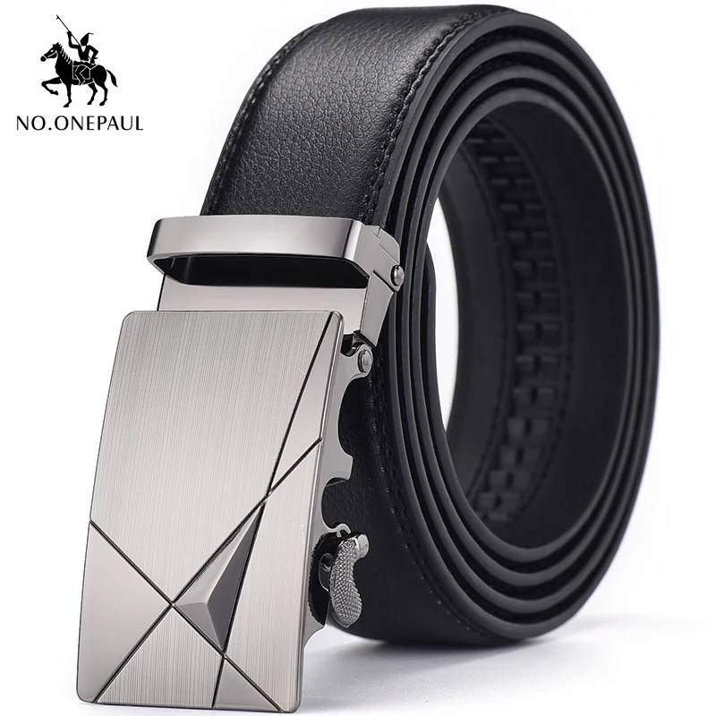 NO. ONEPAUL, металлическая Автоматическая пряжка, кожаный, известный бренд, мужской ремень, высокое качество, деловой дизайнерский черный