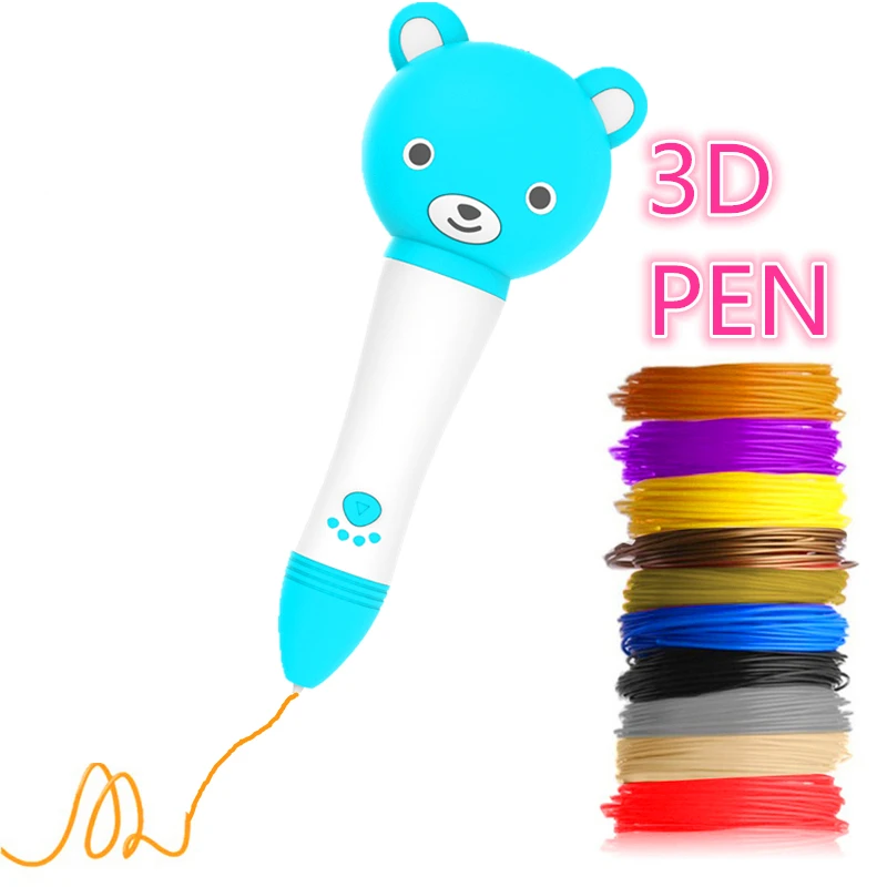 

3D Pen DIY 3D Printing Pen support 100M ABS/PLA Filament Creative Toy Gift For Kids Design Drawing 3D Pen Pencil Drawing Pen